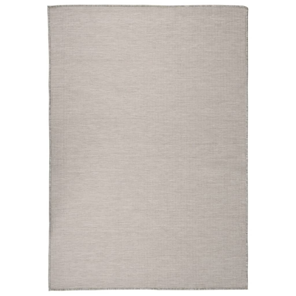 vidaXL tópszínű lapos szövésű kültéri szőnyeg 160 x 230 cm
