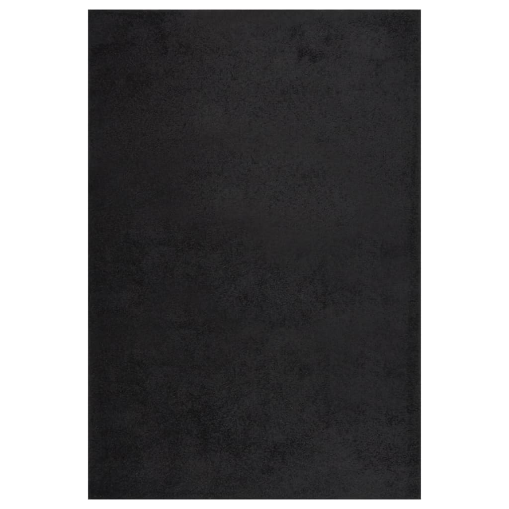vidaXL fekete hosszú szálú bozontos szőnyeg 160 x 230 cm