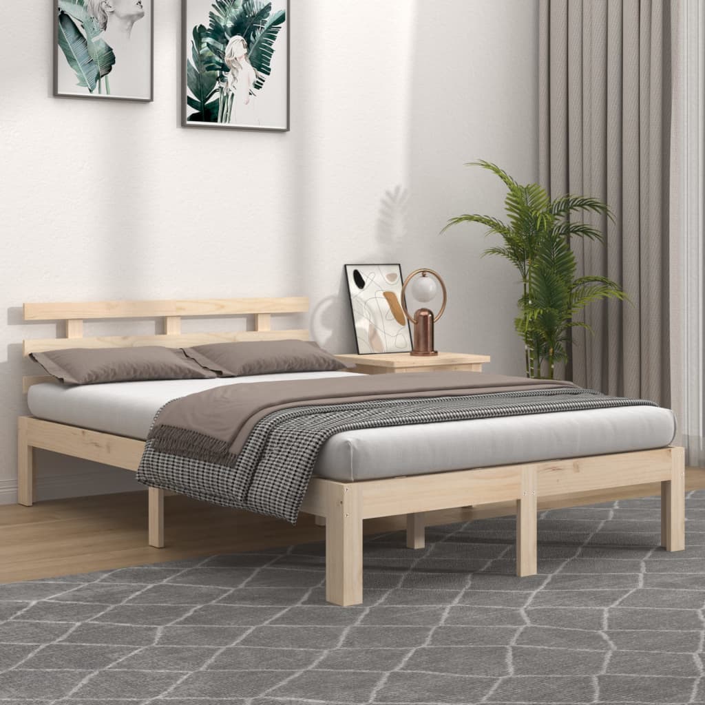vidaXL tömör fa ágykeret 200x200 cm