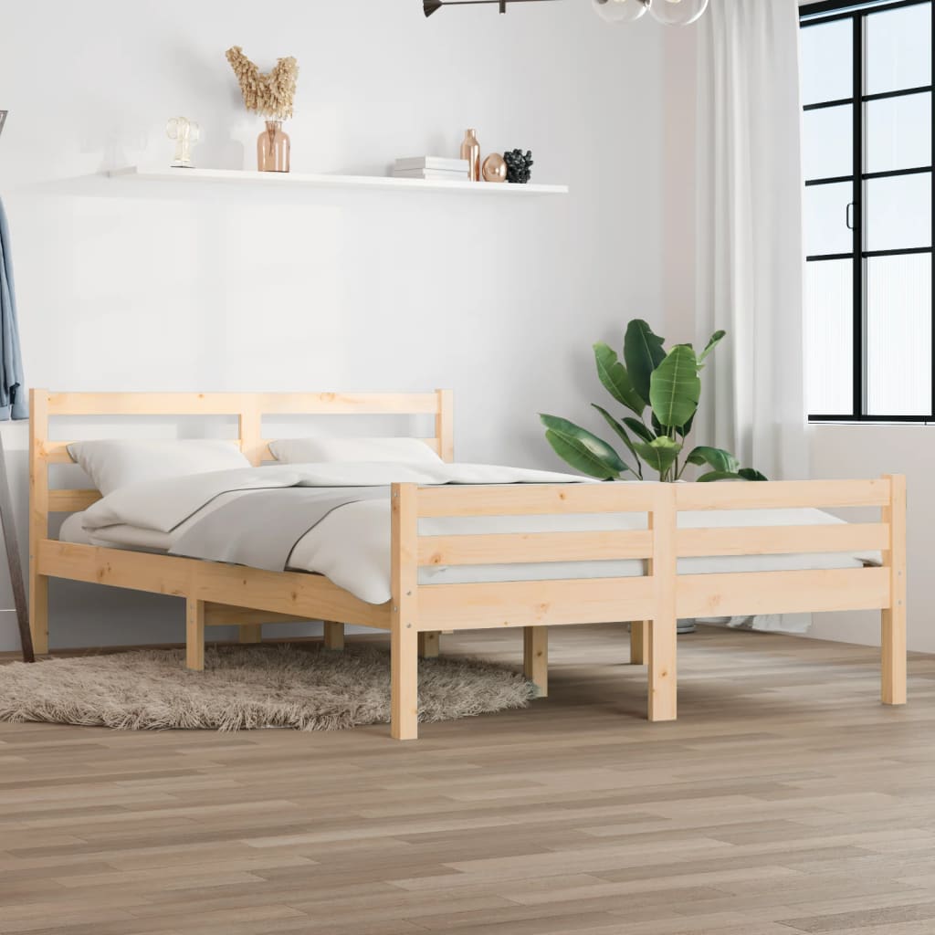 vidaXL tömör fa ágykeret 150 x 200 cm (5FT King Size)