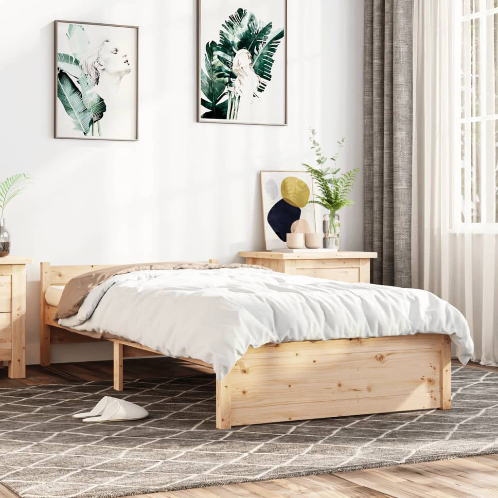 vidaXL tömör fa ágykeret 90 x 200 cm