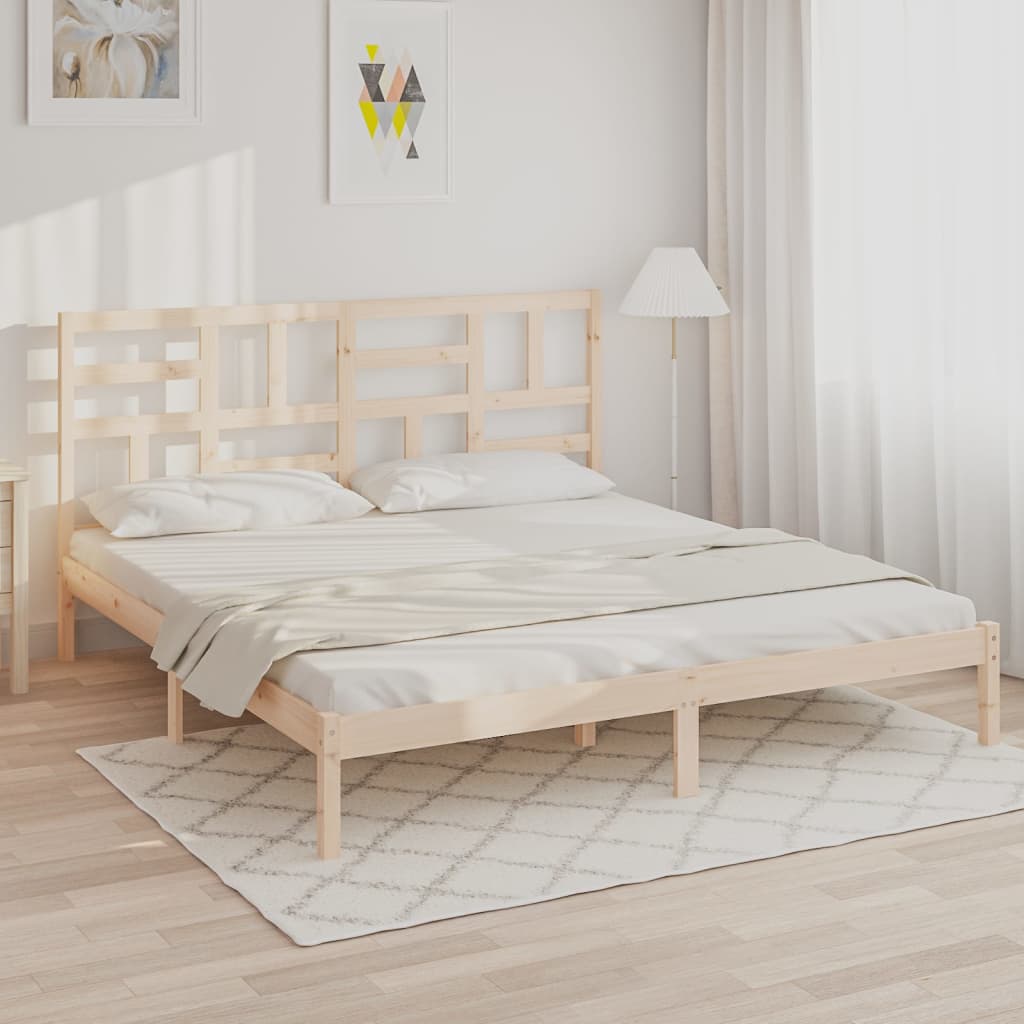 vidaXL tömör fa ágykeret 200 x 200 cm