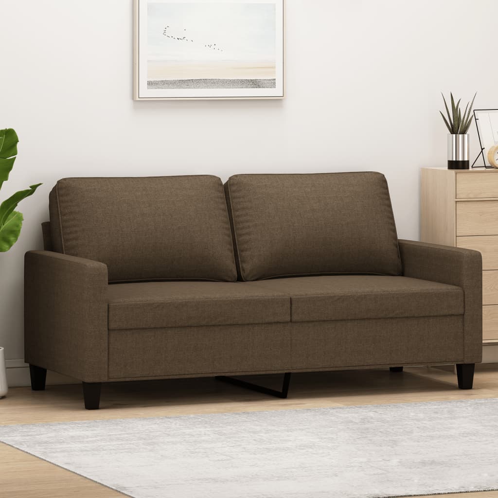 vidaXL kétszemélyes barna szövetkanapé 140 cm