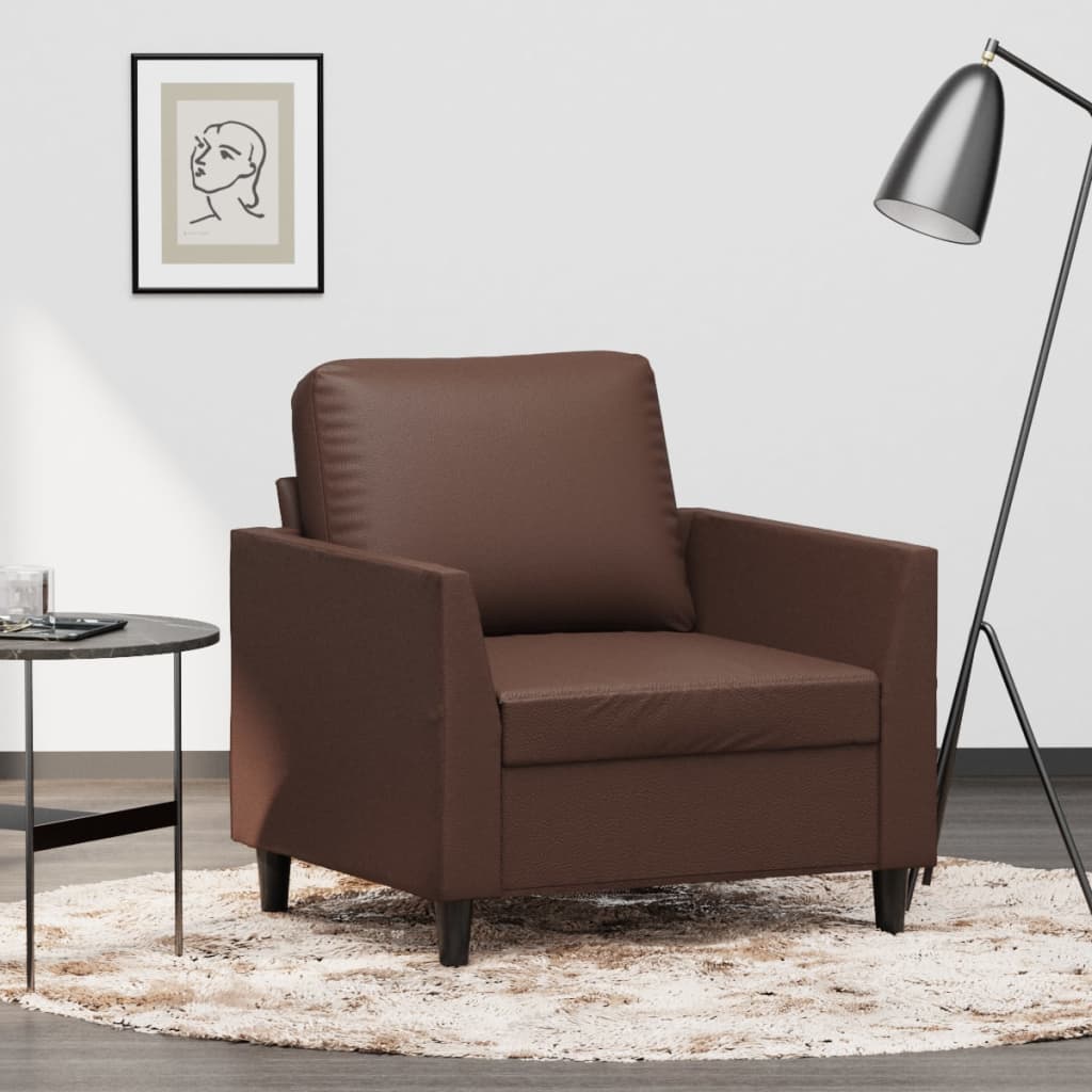 vidaXL barna műbőr kanapéfotel 60 cm
