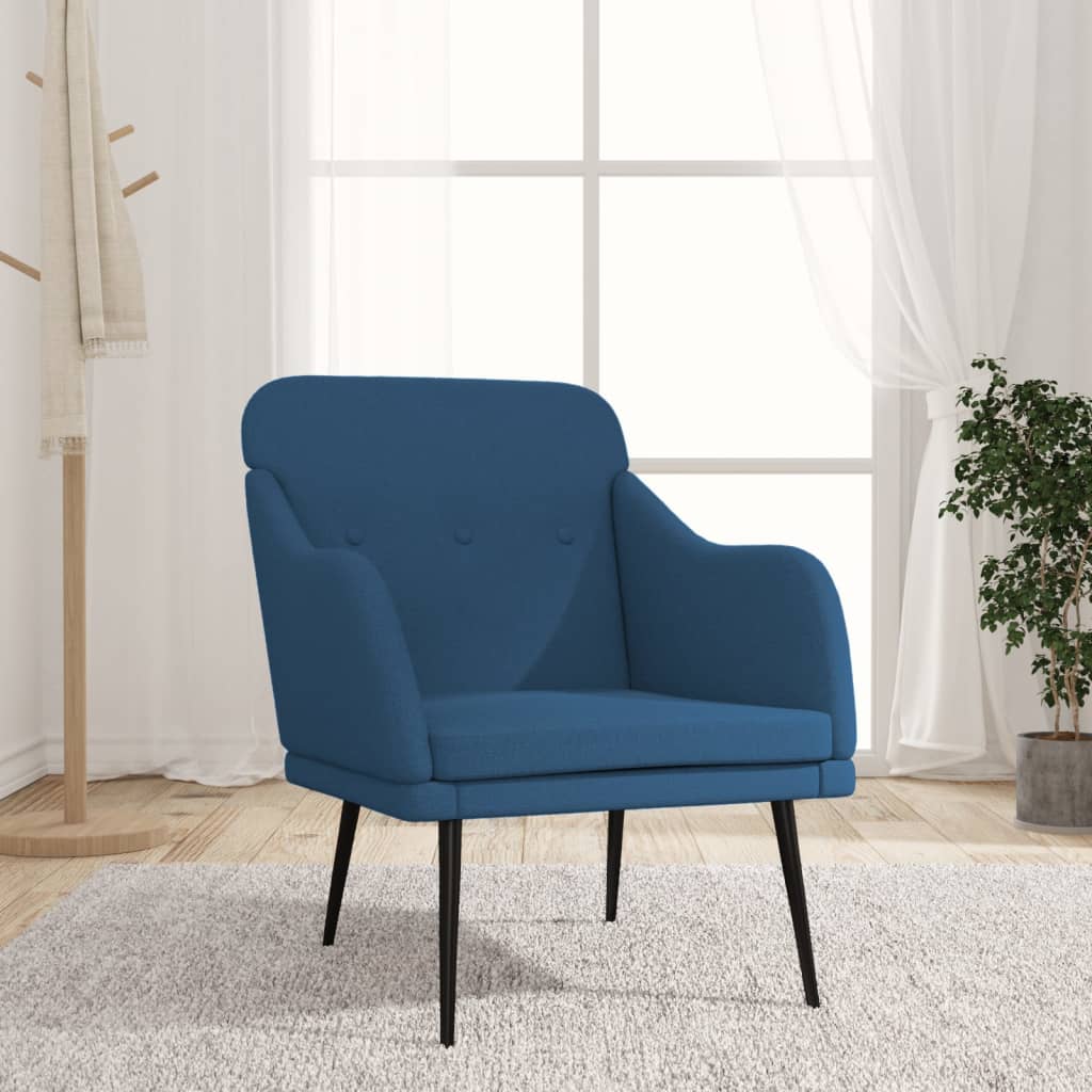 vidaXL kék szövetfotel 63 x 76 x 80 cm