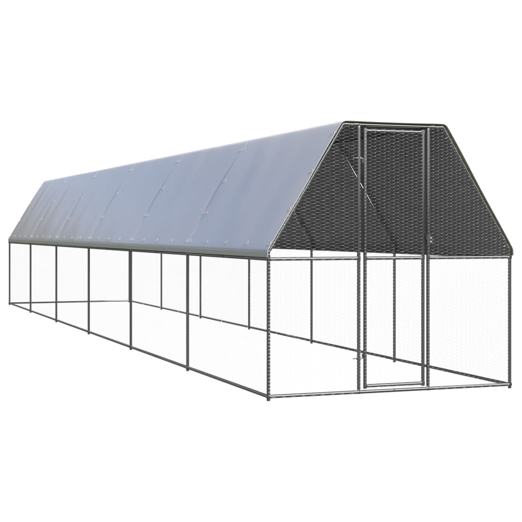 vidaXL kültéri horganyzott acél tyúkól 2x12x2 m
