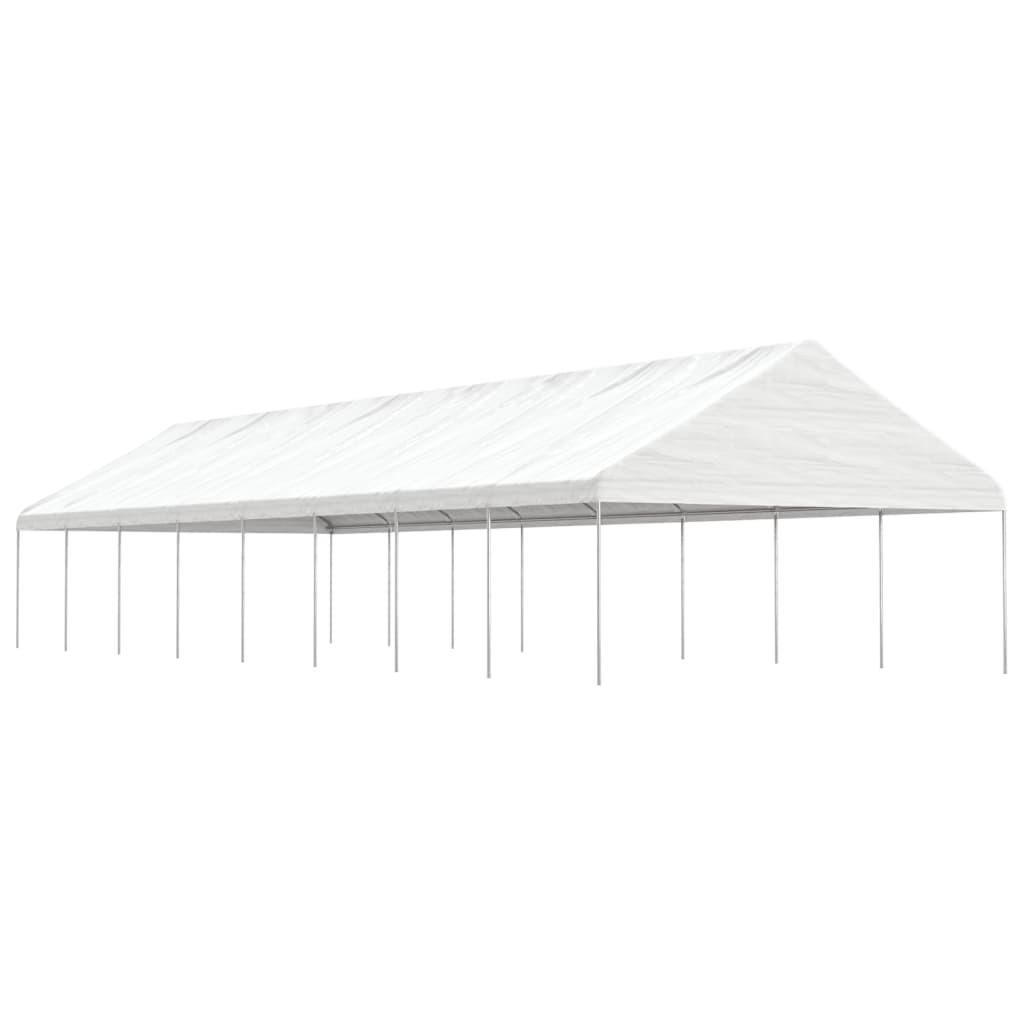 vidaXL fehér polietilén pavilon tetővel 17,84 x 5,88 x 3,75 m