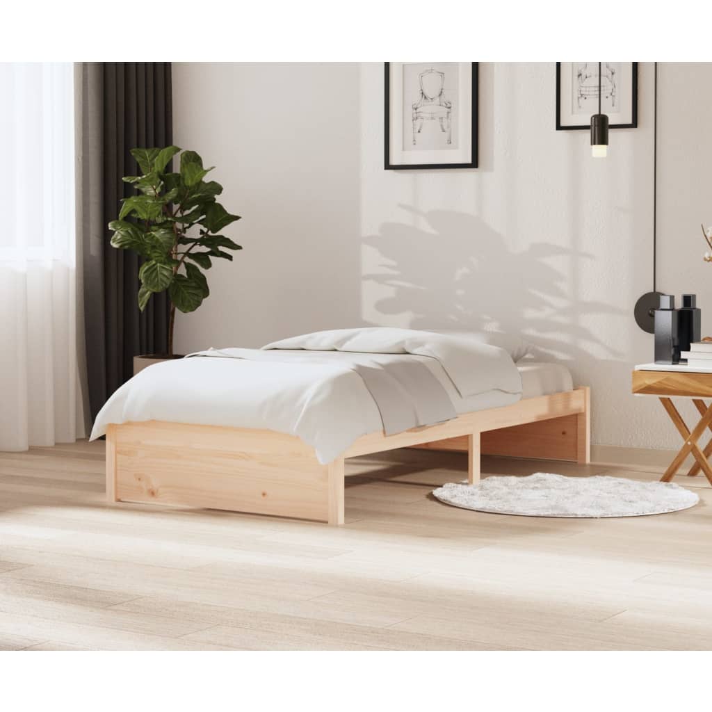 vidaXL tömör fenyőfa ágykeret 100 x 200 cm
