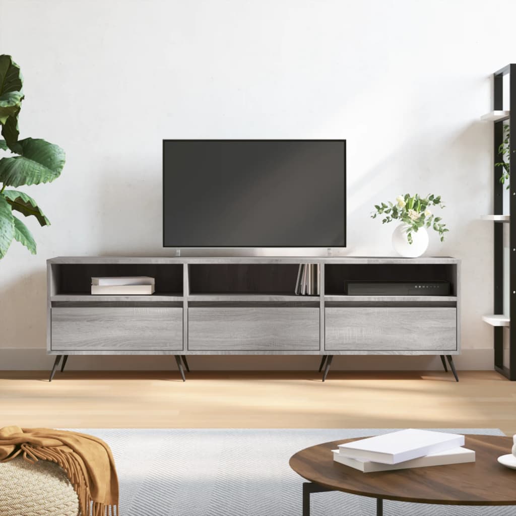 vidaXL szürke sonoma színű szerelt fa TV-szekrény 150x30x44,5 cm