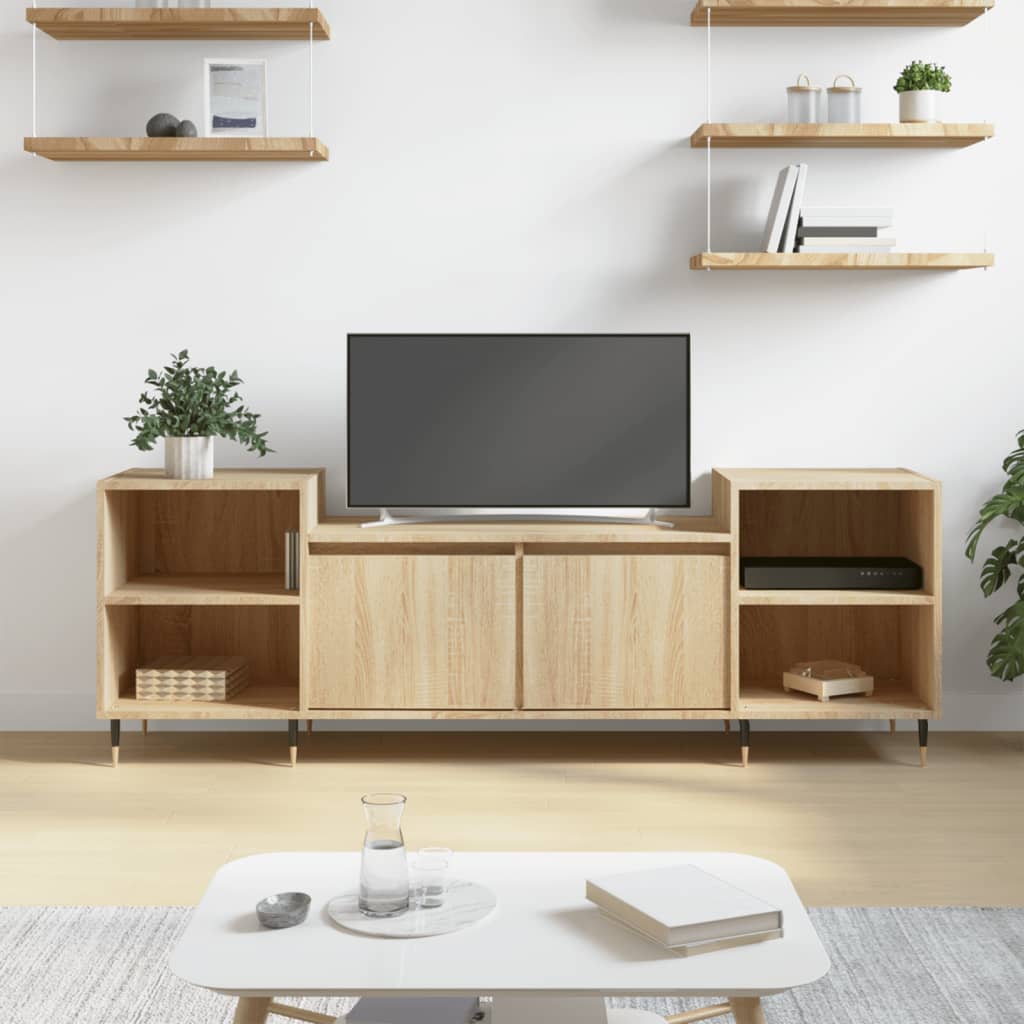 vidaXL sonoma tölgyszínű szerelt fa TV-szekrény 160x35x55 cm